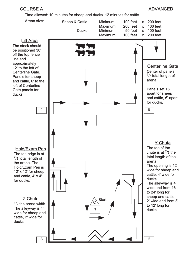 AKC A-course diagram